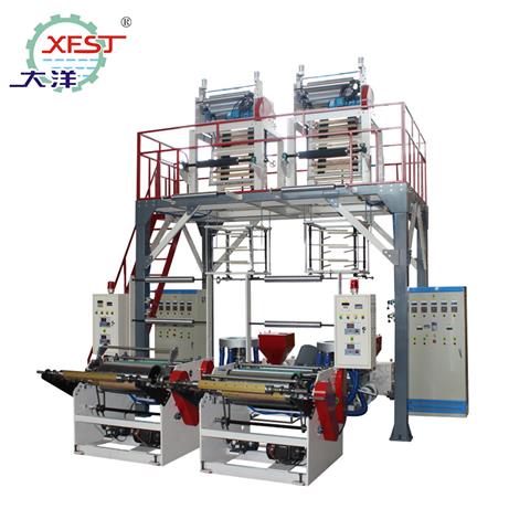 ABA三層共擠薄膜吹膜機(jī)組（雙旋轉(zhuǎn)模頭、雙剖雙收）